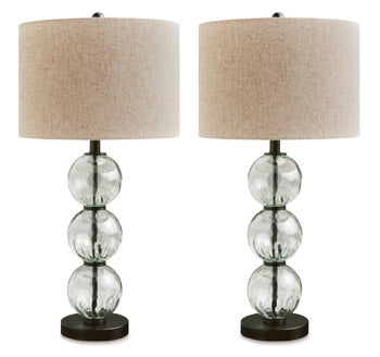 Airbal Clear/Black Table Lamp (Set Of 2)