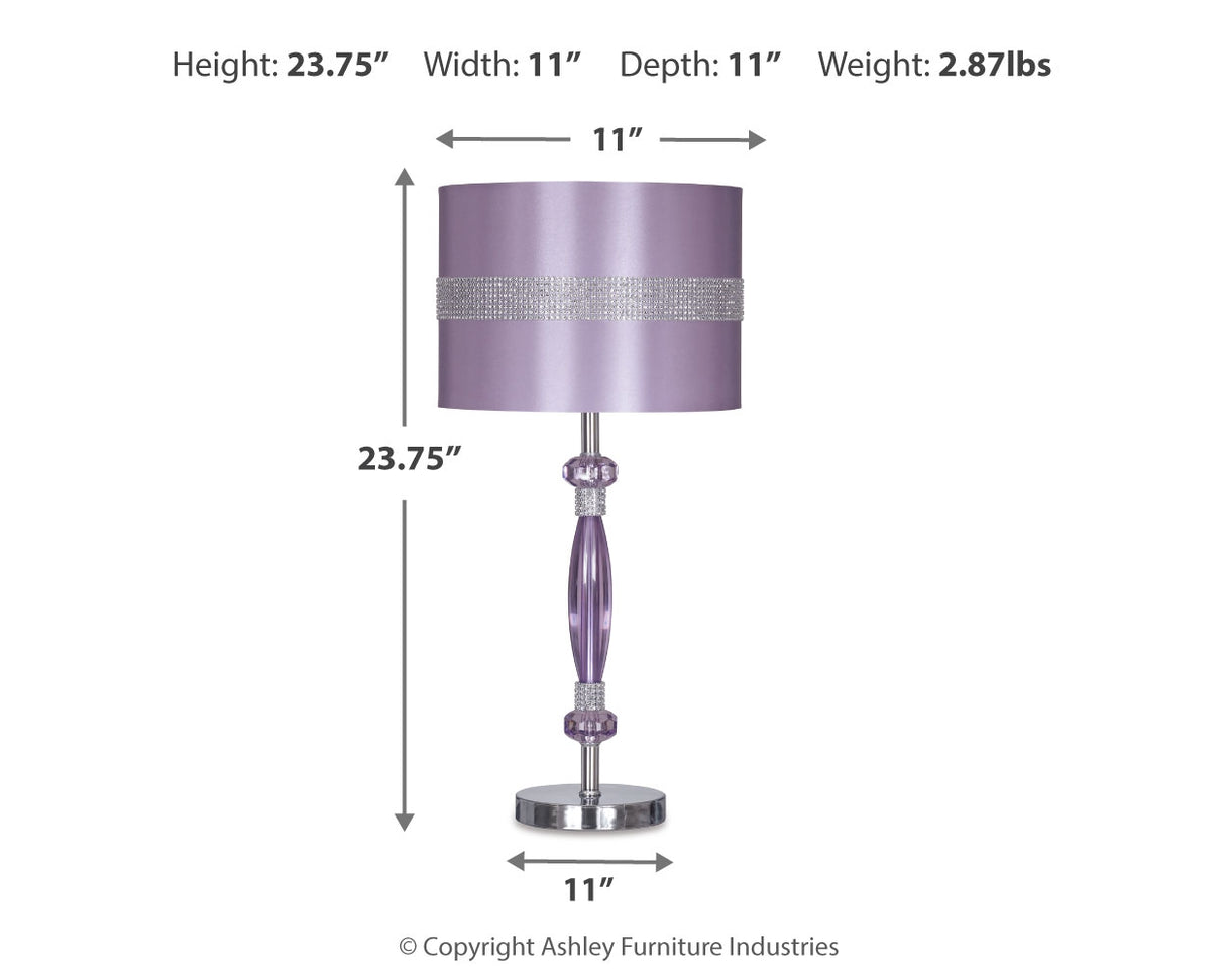 Nyssa Purple Table Lamp