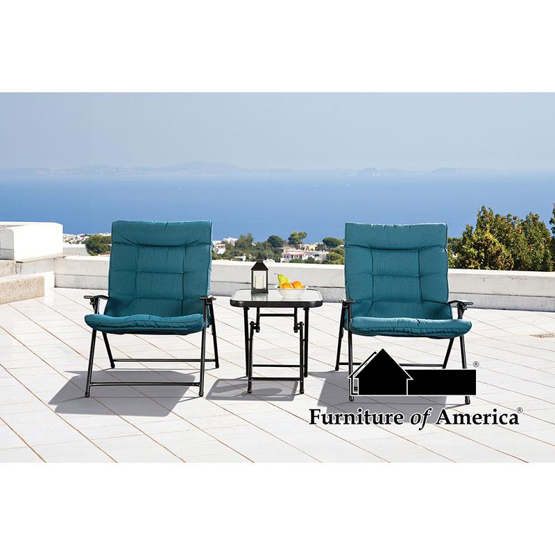 Bastia Teal Patio Set