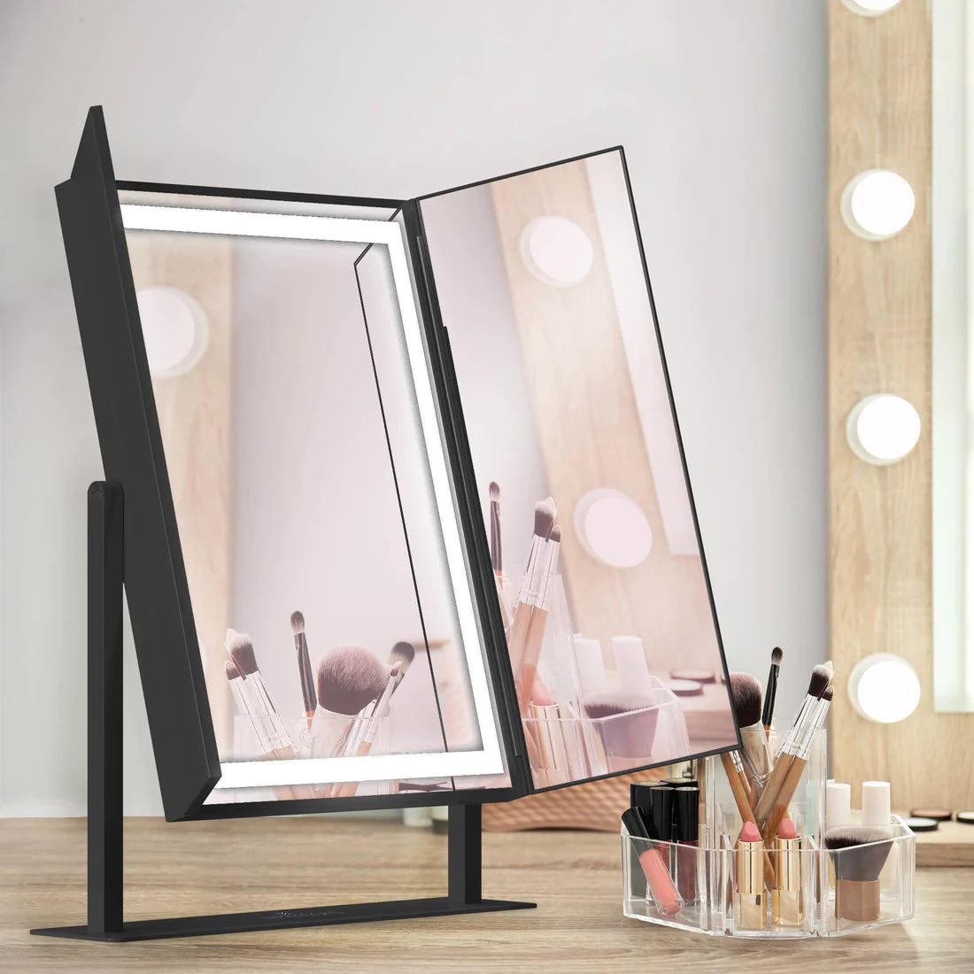 Lavish Tri-Fold LED Tri-Tone Makeup Mirror