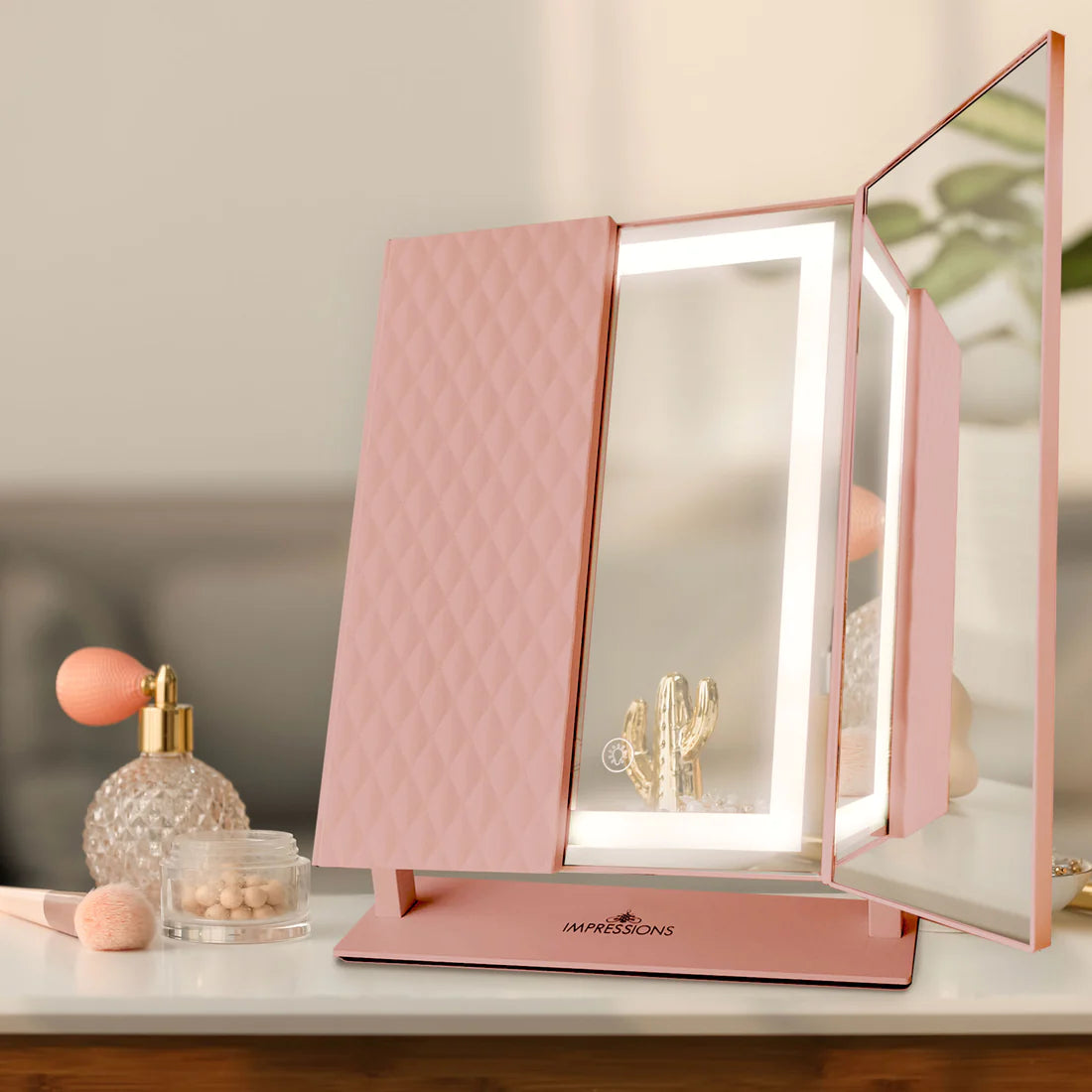 Luxury Trifold LED Tri-Tone Makeup Mirror