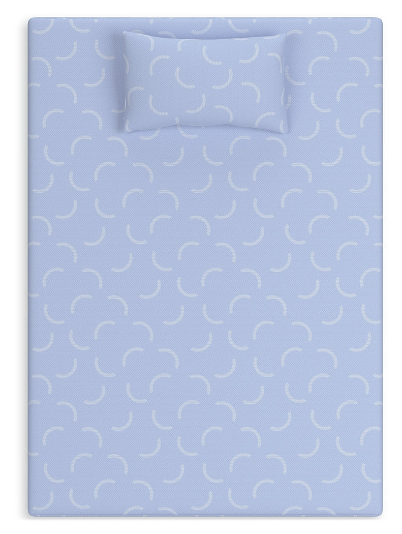 Ikidz Blue Ocean Twin Mattress And Pillow