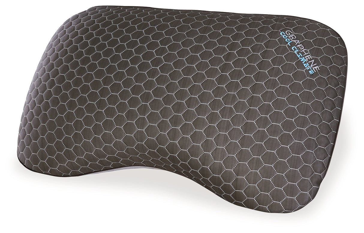 Zephyr Dark Gray 2.0 Graphene Curve Pillow (6/Case)