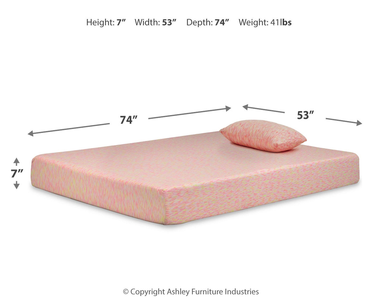 Ikidz Pink Pink Full Mattress And Pillow