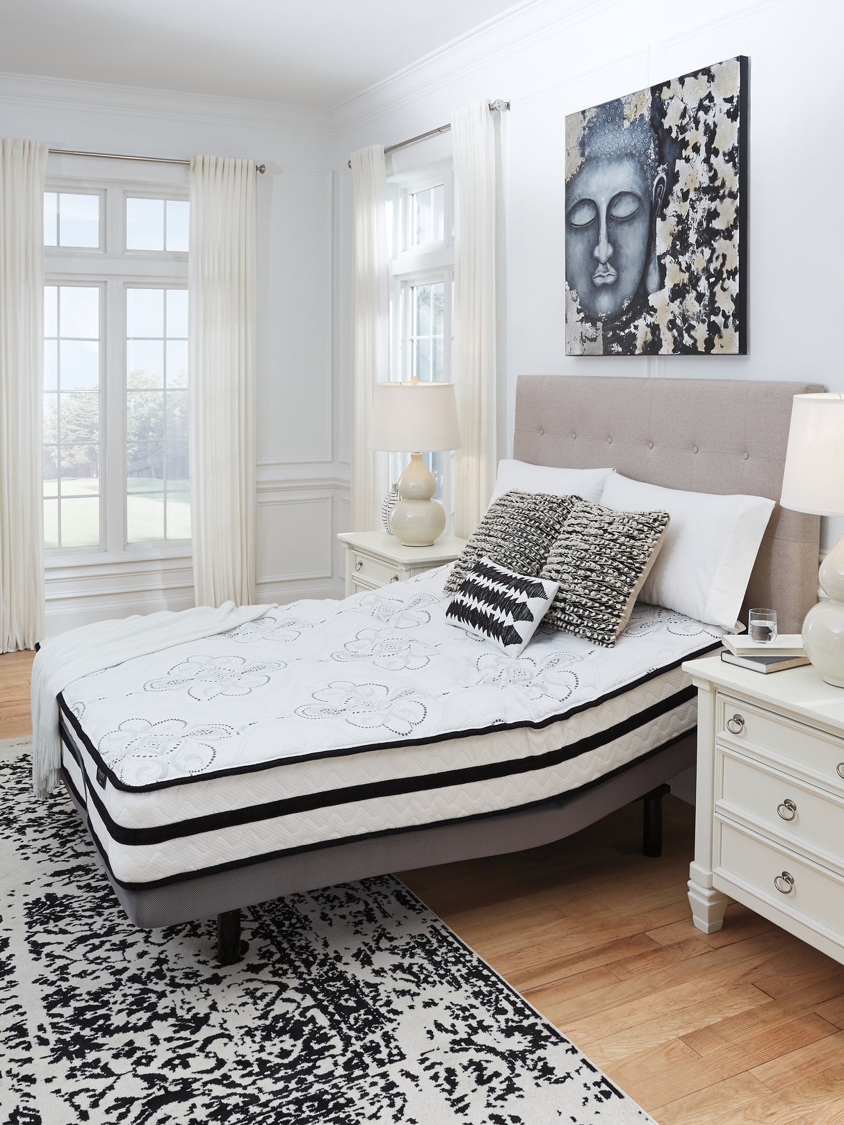 Chime White 10 Inch Hybrid Full Mattress In A Box