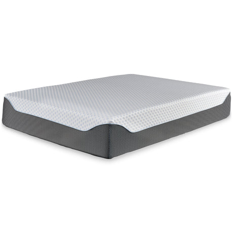 14 White/Blue Inch Chime Elite Queen Memory Foam Mattress In A Box