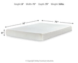 Chime White 8 Inch Memory Foam King Mattress In A Box