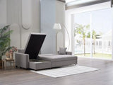 Mocca Sectional (Dupont Gray) 3 Pieces