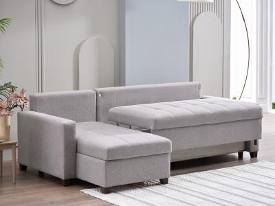 Mocca Sectional (Dupont Gray) 3 Pieces