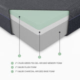 Landrum 11" Twin Green Tea Gel-Infused Memory Foam Mattress