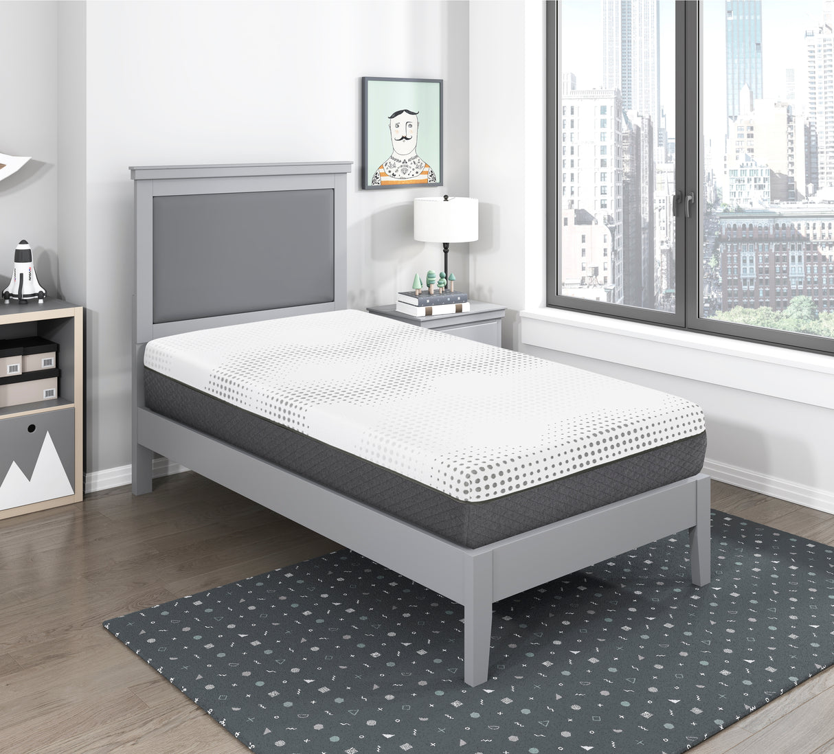 Findlay 12" Twin Green Tea Gel-Infused Memory Foam Hybrid Mattress