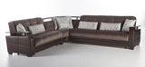 Natural Sectional (Prestige Brown) 4 Pieces