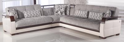 Natural Sectional (Valencia Grey) 4 Pieces