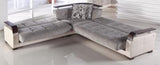 Natural Sectional (Valencia Grey) 4 Pieces