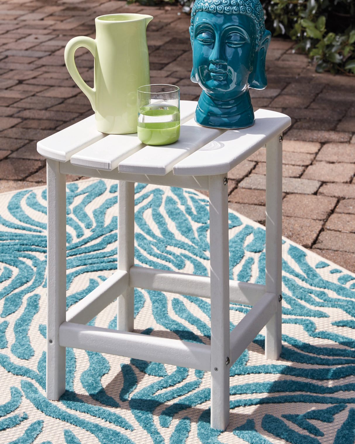 Sundown White Treasure End Table