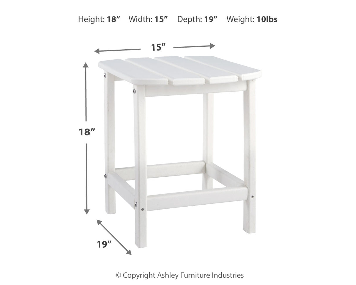 Sundown White Treasure End Table