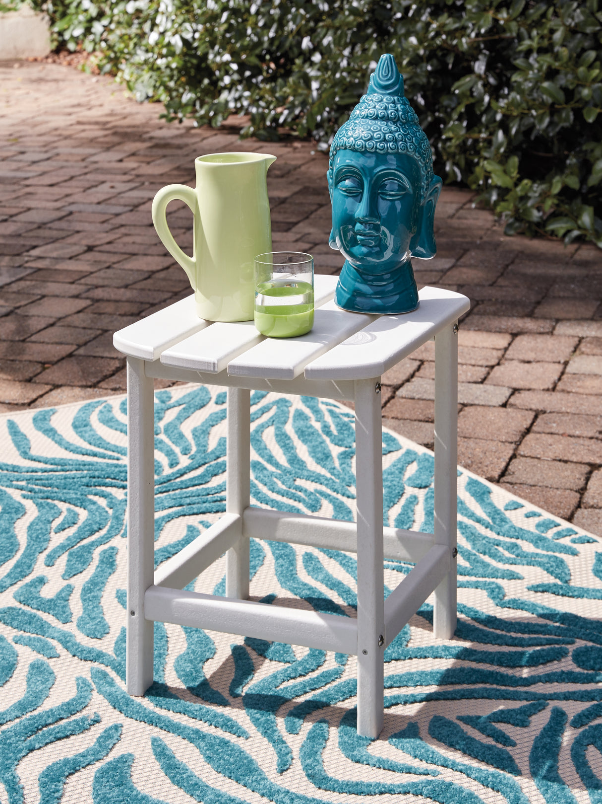 Sundown White Treasure End Table