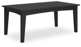 Hyland Black Wave Outdoor Coffee Table