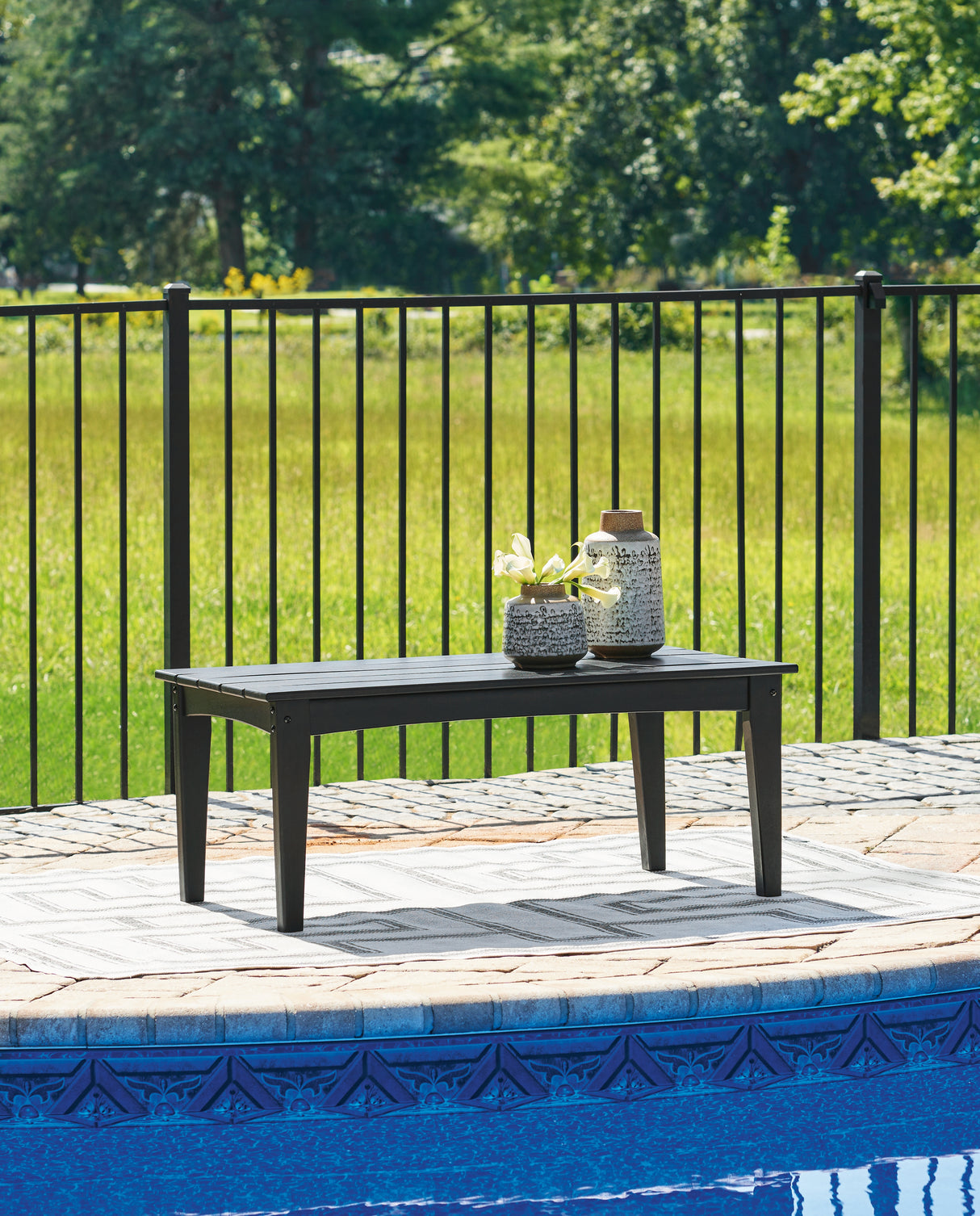 Hyland Black Wave Outdoor Coffee Table