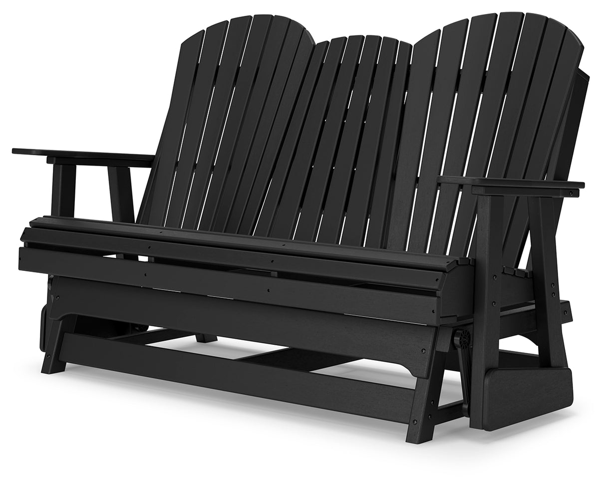 Hyland Black Wave Outdoor Glider Loveseat