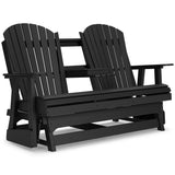 Hyland Black Wave Outdoor Glider Loveseat