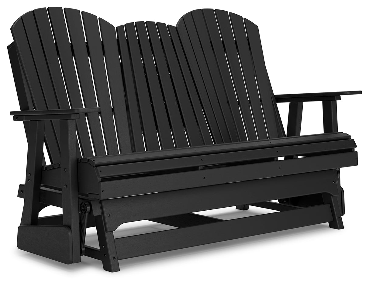 Hyland Black Wave Outdoor Glider Loveseat