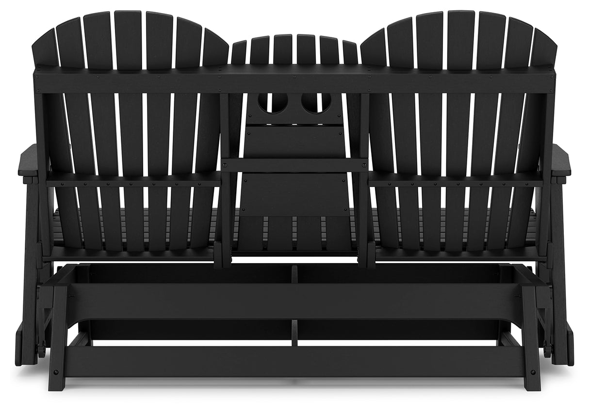 Hyland Black Wave Outdoor Glider Loveseat