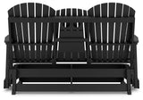 Hyland Black Wave Outdoor Glider Loveseat