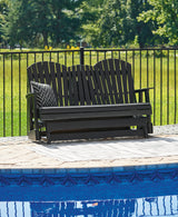 Hyland Black Wave Outdoor Glider Loveseat