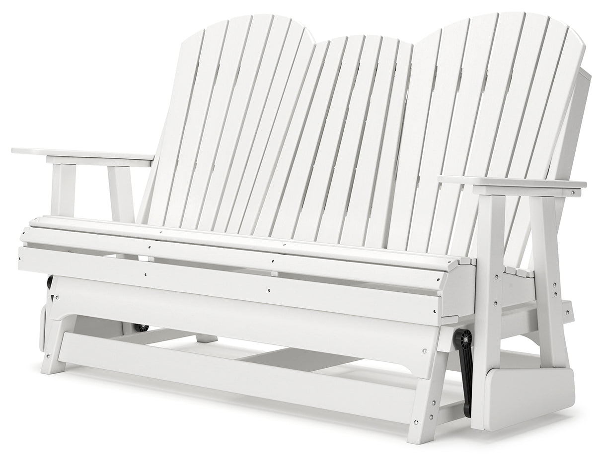 Hyland White Wave Outdoor Glider Loveseat