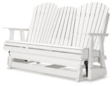 Hyland White Wave Outdoor Glider Loveseat