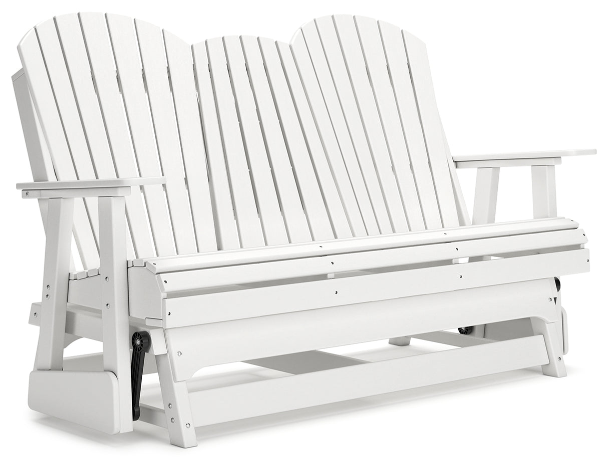 Hyland White Wave Outdoor Glider Loveseat