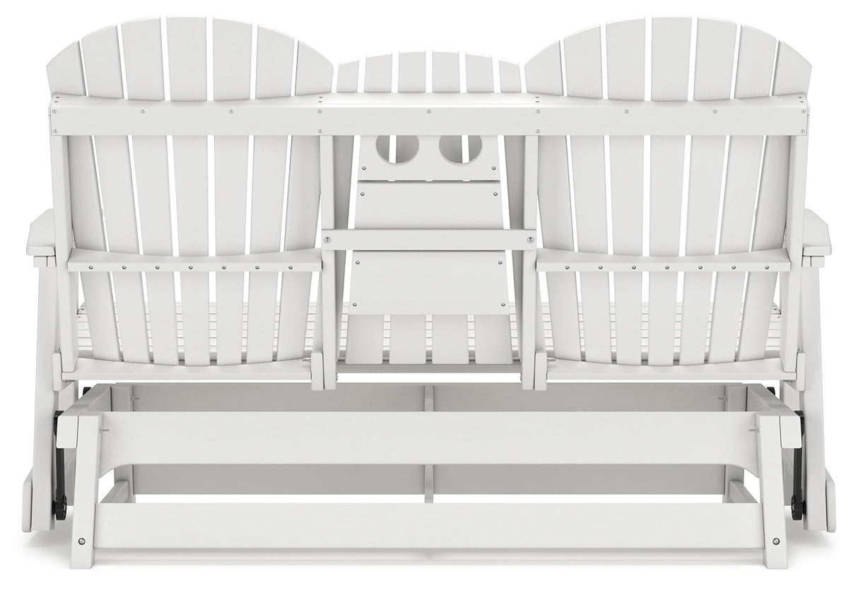 Hyland White Wave Outdoor Glider Loveseat