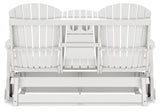 Hyland White Wave Outdoor Glider Loveseat