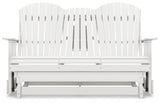 Hyland White Wave Outdoor Glider Loveseat