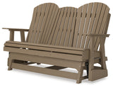 Hyland Driftwood Wave Outdoor Glider Loveseat