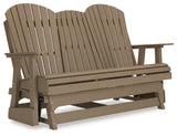 Hyland Driftwood Wave Outdoor Glider Loveseat