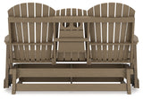 Hyland Driftwood Wave Outdoor Glider Loveseat