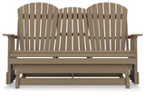 Hyland Driftwood Wave Outdoor Glider Loveseat