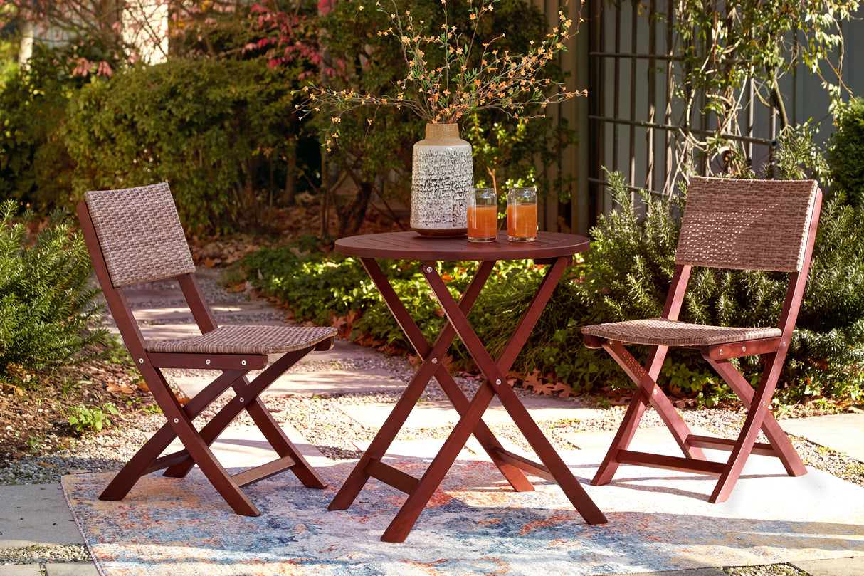 Safari Brown Peak Outdoor Table And Chairs (Set Of 3)