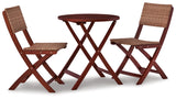 Safari Brown Peak Outdoor Table And Chairs (Set Of 3)