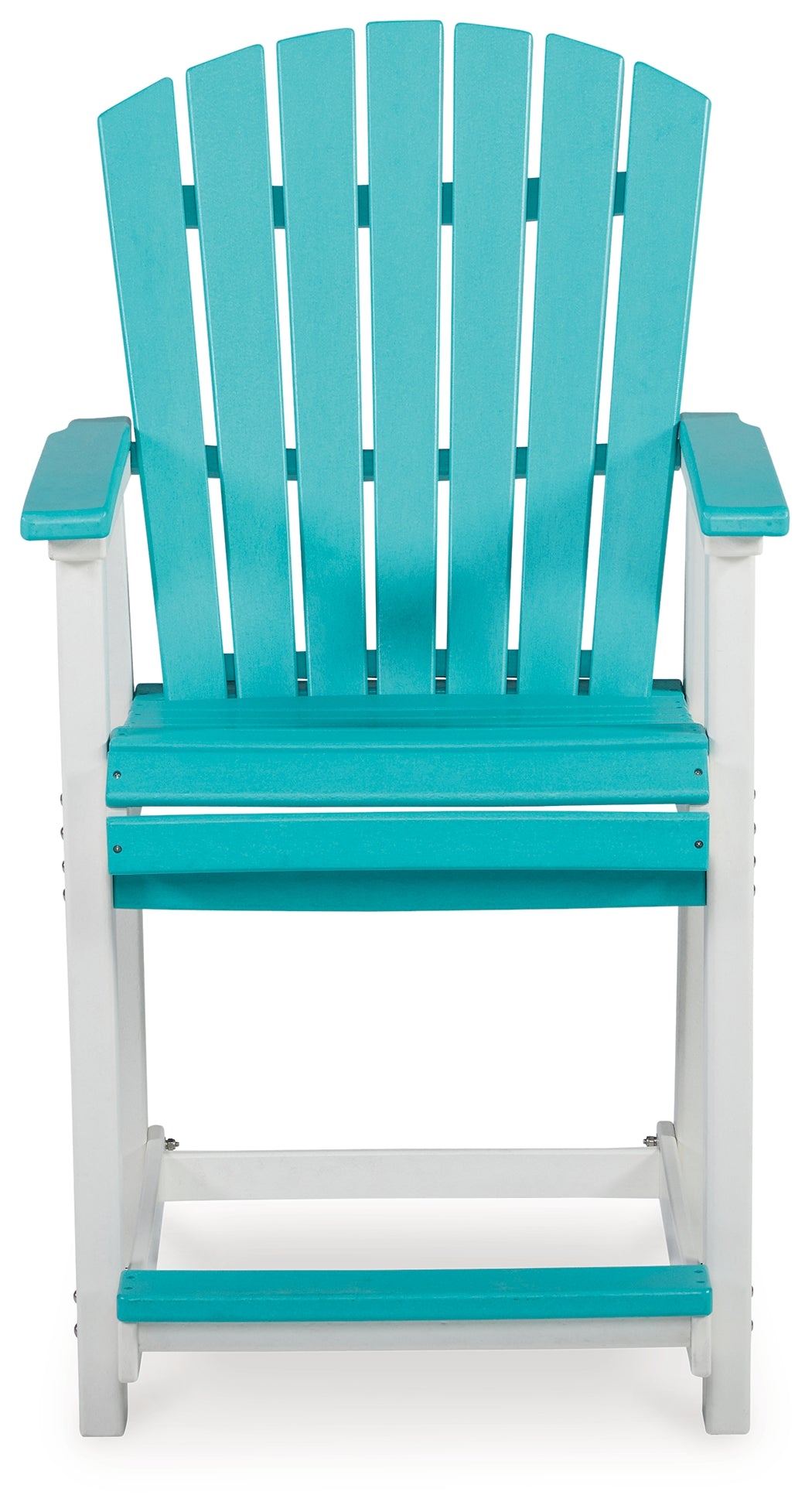 Eisely Turquoise/White Outdoor Counter Height Bar Stool (Set Of 2)