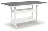 Transville Gray/White Outdoor Counter Height Dining Table