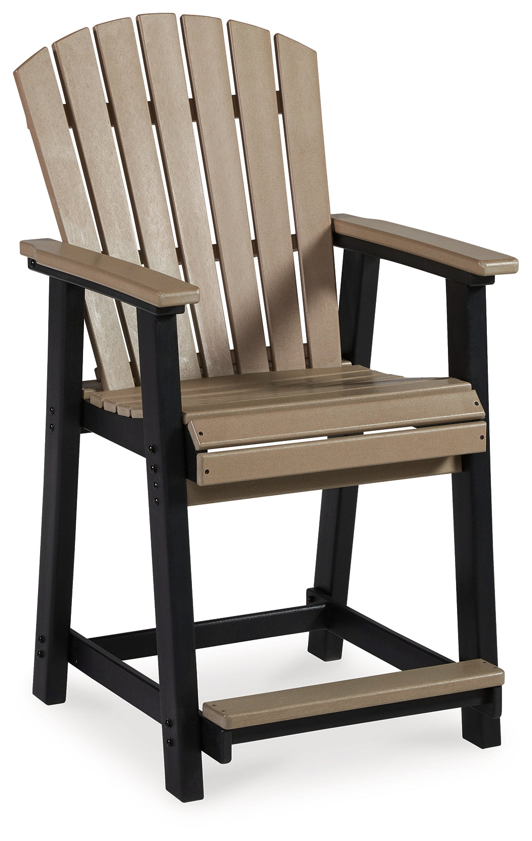 Fairen Black/Driftwood Trail Outdoor Counter Height Bar Stool (Set Of 2)