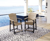 Fairen Black/Driftwood Trail Outdoor Counter Height Bar Stool (Set Of 2)