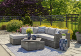 Petal Gray Road Outdoor Loveseat Sectional/Ottoman/Table Set (Set Of 4)