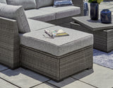 Petal Gray Road Outdoor Loveseat Sectional/Ottoman/Table Set (Set Of 4)