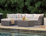 Cherry Gray Point 4-Piece Outdoor Sectional Set