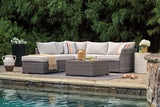 Cherry Gray Point 4-Piece Outdoor Sectional Set