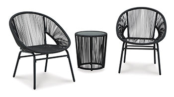 Mandarin Gray Cape Outdoor Table And Chairs (Set Of 3)